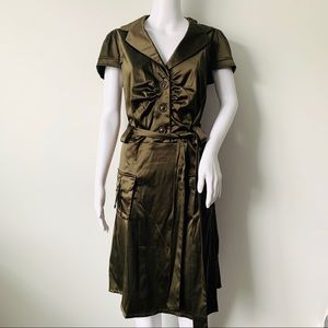 [TORRID] Olive Green Tie Dress 18